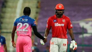 IPL 2020: Chris Gayle Fined 10 Percent Match Fee For Flinging Bat After Getting Out on 99